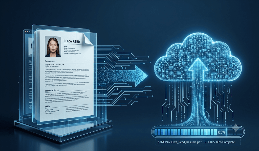 AI syncing a resume to the cloud